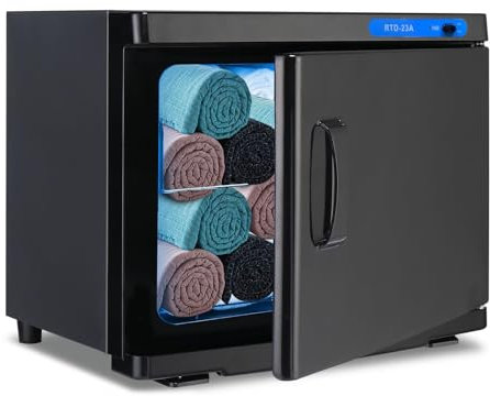 Pneterg 23L Asciugamani, Riscaldatore Asciugamano Estetico, 50-60 Asciugamani, Asciugamani Riscaldati a 360 °, Riscaldanti Professionali 176 °F, per Bellezza, Salone, Spa, Massaggi