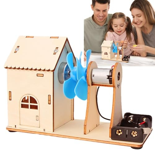 Wind Turbine Generator Craft Kit,Science Education Kit - Electricity Generator Model, Science Education Kit, Creative Educational Kids Toys For School, Boys, Home Use