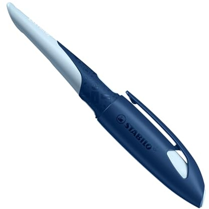 STABILO - Schulfüller ergonomisch für Linkshänder mit Anfänger-Feder A - EASYbirdy 3D DreamWorld Special Edition in blau - inkl. Patrone