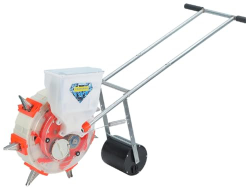 Garden corn planter, Hand Push Garden Seeder Roller,Manual Seeder,Metal Roller Seeding and Fertilizer Applicator,Walk-Behind Garden Planter,Lawn & Garden Spreaders,Handheld Seeding Machine,7 mouths