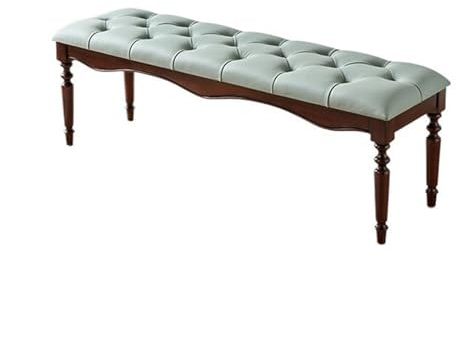 Bettbank aus Holz, 1,4 m, Leder, Retro-Stil, Schlafzimmermöbel, Eingang, Schuhwickelbank, Sofabank, Schlafzimmerbank