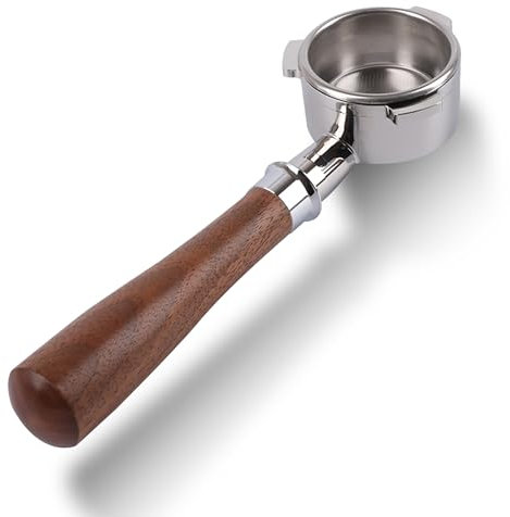 CAPFEI Bodenloser Siebträger 54mm Kompatibel mit Sage/Breville Barista Express, Pro, Touch, and Impress | T-Schnalle Walnussgriff