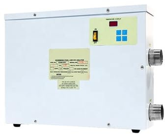 OUHFCASN Pompe à Chaleur for Piscine et Spa 5,5 à 20 KW avec Interrupteur thermostatique, Chauffe-Eau électrique for piscines creusées et Hors Sol Chauffage Efficace(5.5KW)