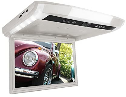 Monitor de reposacabezas para el asiento trasero del coche 1080P 10,1/12,1 pulgadas Monitor de coche abatible hacia abajo TFT LCD monitores de montaje en techo de automóvil con reproductor MP5 USB TF