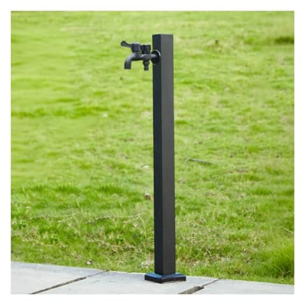 HBOOMOEM Standbrunnen,Hydrant，WassersäUle Garten Mit Wasserhahn，GroßEr Gartenbrunnen Und Hydrantenfunktion，Geeignet FüR Gartendekoration, Haustierdusche Usw.(95cm/37.4in,Square Column B)