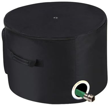 Sac de rangement pour tuyau d'eau – Récipient robuste pour enrouleur de tuyau d'arrosage | Seau organisateur résistant aux intempéries avec trous de drainage, rangement extérieur pour pots de jardin