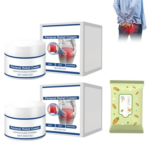 2pièces Crème Apaisante Périanal, Action Calmante Rapide Pour Soulager Les Démangeaisons Et L'inconfort, Formule Douce Aux Extraits Végétaux, Application Discrète Pour Un Usage Quotidien À Domicile