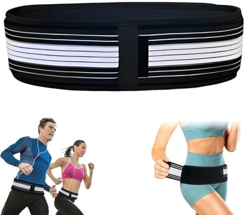 YOFDAL Sciatica Lumbar Belt, ceinture pelvienne, ceinture lombaire orthopédique confort, ceinture de confort pour le dos et les hanches, noir, L (140 cm)