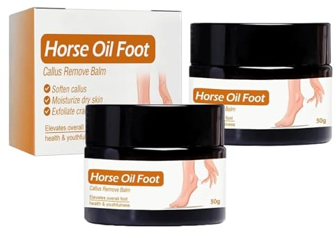 Baume à l'huile de cheval pour les callosités des pieds, répare les desquamations et les crevasses,hydrate durablement, élimine la kératine et nourrit la peau des pieds,la rendant plus douce et souple