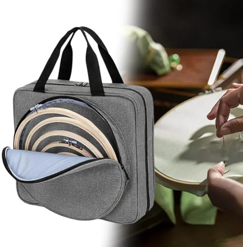 Stickset Werkzeuge Sticktasche Kreuzstich Garn Aufbewahrungstasche Tragetasche 33x8x30cm