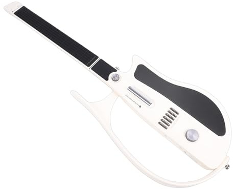 Saitenlose Gitarre, Faltbares Übungsinstrument mit LED-Anleitung und App-Steuerung für Anfänger, Tragbarer Leiser Elektrischer Trainer für Zuhause, Büro, Reise, Musikschule und Geschenk
