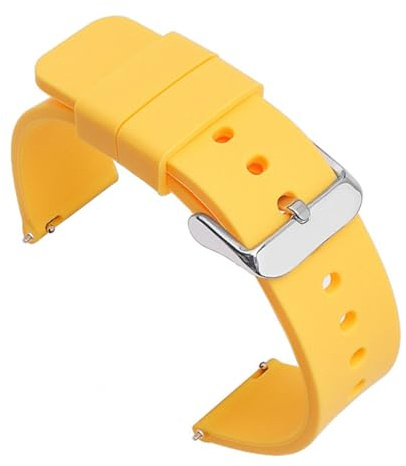 1 st 18 mm klockarmband universalarmband länkarmband handledslampa mjuk for smartklocka(Yellow-S)
