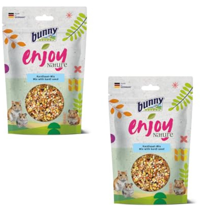 Bunny EnjoyNature Kardisaat-Mix | Doppelpack | 2 x 120 g | Ergänzungsfuttermittel für Kleinnager | Mit Saaten & Mehlwürmern