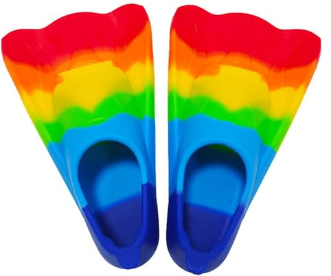 Pinne da nuoto per bambini, in silicone colorato, calzature ergonomiche per bambini, design morbido e flessibile, ideale per snorkeling e allenamento | Supporto per attività di apprendimento e sport