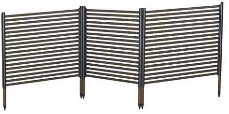 GarveeLife Gartenzaun aus Metall, 3 Stück Komplettset Sichtschutzzaun, 270 * 124cm Balkonsichtschutz, Steckzaun Zaunelementen, Tierbarriere, Zaunsichtschutz für Terrasse & Garten