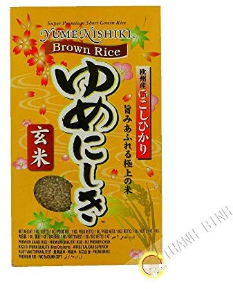 YUME NISHIKI JFC Brown Rice, 1 Pack (1 x 1 kg)