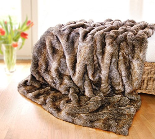 Felldecken Wohnen & Accessoires Felldecke Otter als Fellimitat in 5 Größen Webpelzdecke Kuscheldecke Tagesdecke oder Fellkissen (220 x 240 cm)