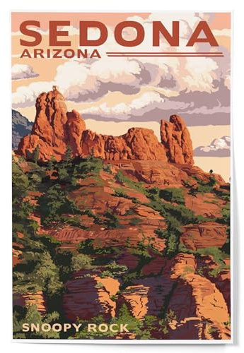 Lantern Press Print, Sedona, Arizona, Snoopy Rock