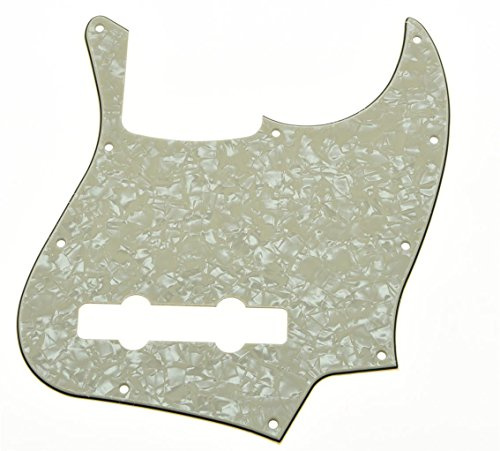 KAISH 5 Saiten J Bass Style Pickguard Bass Pickguard Schlagbrett Schlagbrett für USA/Mexiko Jazz J Bass 5 Saiten Made in USA/Mexio Aged Pearl