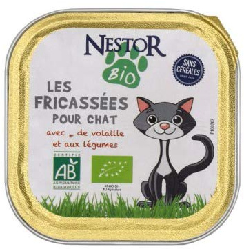 Nestor Bio – Fricasés orgánico para gatos (17 x 100 gr)