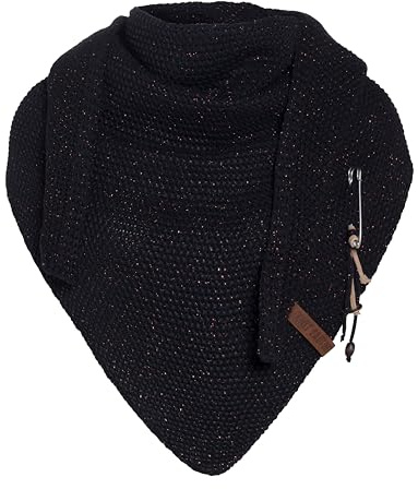 Knit Factory - Coco Trekantssjal Deluxe - Navy - 190x85 cm