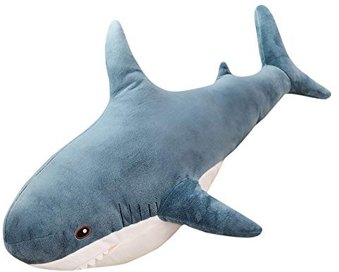 JHCHA Plüschtier mit großem Hai, Plüschtier, Kissen, Schlafzimmer-Sofa-Dekoration, Kissen für Bett, Geschenk für Kinder und Freunde