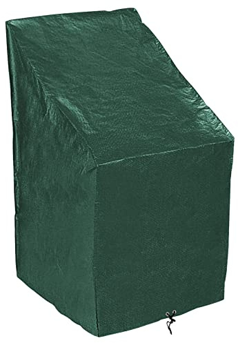 Housse de Protection pour Chaises de Jardin, Étanche, Résistance au Vent, Housse de Fauteuil Jardin Empilables 65 x 65 x 80/120 cm, Grün
