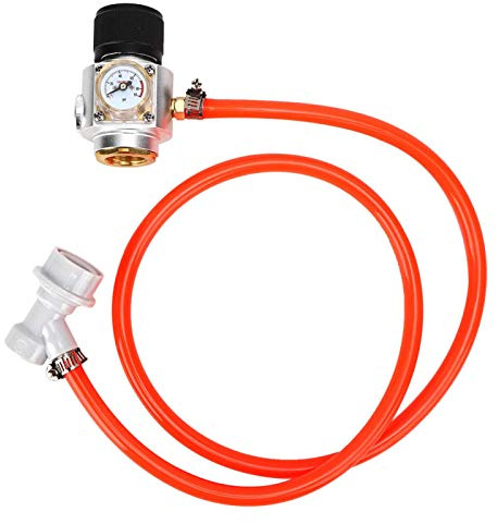 Co2 Mini Gas Regulator Portable Co2 Charger Pressure Meter Home Brew Tool with Ball Lock Co2 Gas Regulator for Soda Maker Sparkling Water Beer Soda Bottle Aluminum Alloy Brass