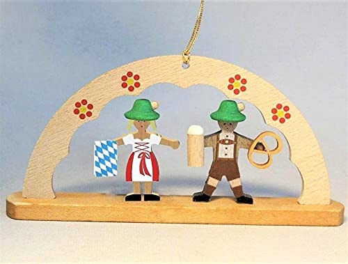 Rudolphs Schatzkiste Baumbehang Schwibbogen Oktoberfest Höhe 4,5cm NEU Christbaum Christbaumschmuck Weihnachten Baumschmuck Holzschmuck Holz Seiffen Erzgebirge Strauchbehang Dekoration
