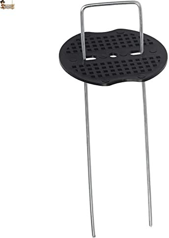 BricoLoco.com Grapas piquetas jardín. Clavos fijación malla antihierbas, césped artificial. Piquetas con arandela de seguridad. Una arandela por grapa para sujeción perfecta. (50)