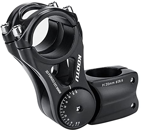 KOOTU Fahrradlenker Vorbau, 28.6mm 31.8mm Fahrrad Lenker Extender Aluminium Sechseckiges Lochdesign 85 Grad Einstellbarer Lenkervorbau Riser Fahrradlenker für Mountainbike Rennrad BMX MTB (90mm)