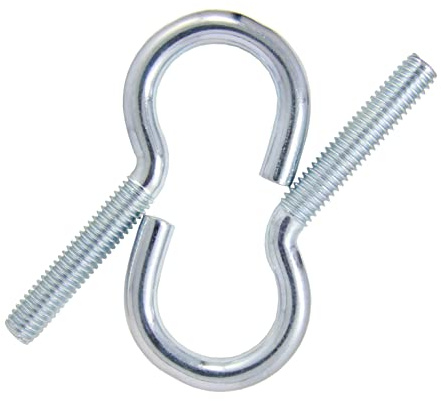 25 Stück Schraubhaken mit metrischem Gewinde M5 x 50 mm gebogen verzinkt - Haken halbrund gebogen Wandhaken Hakenschraube metrisch Wäscheleinenhaken Deckenhaken I DIOS24®
