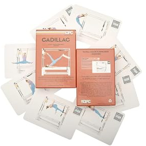 OnlinePilatesClasses Pilates Cadillac Tower Reformer Deck mit Video-Tutorials, Fitness-Lernkarten mit 110 All-Levels Karten Set für Home Gym Übung, Reformer nicht im Lieferumfang enthalten