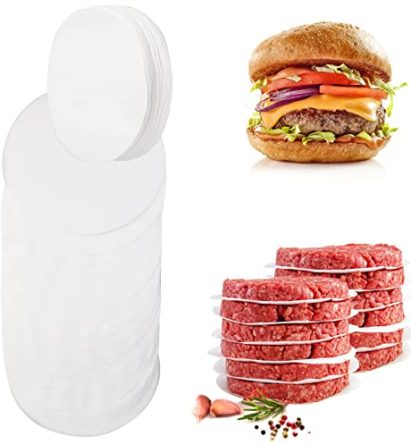 500 pezzi di carta da forno per hamburger, 15 cm, rotonda, per hamburger, per grigliate, torte, rotonde, pergamene, carta cerata riutilizzabile