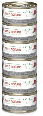 Almo Nature HFC Natural - Nourriture Humide pour Chats - Thon avec Anchois - 70g, Lot de 6