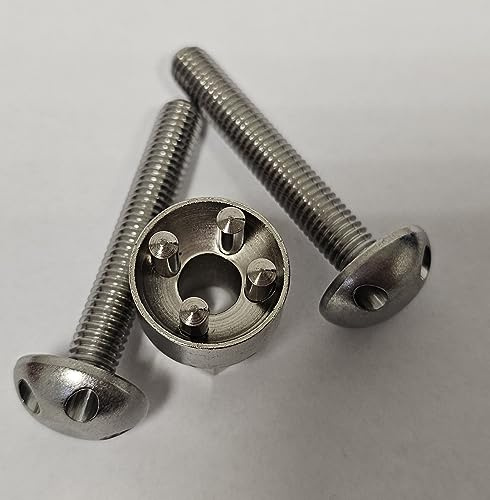Anti-Diebstahl Schrauben, Manipulationshemmend 4-Loch M6 M8 M10, Edelstahl V2A, 2 Stück Mit 1 Nuss M6x50
