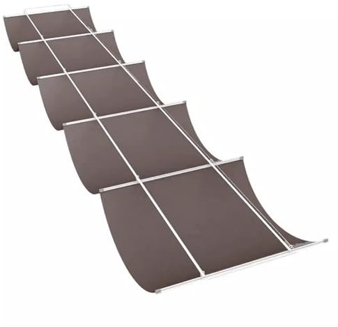 Retráctil de Sombra Ondulada, Retráctil Ola Velas De Sombra, Pergolas de Jardin Toldos Baratos, para Exterior Jardín Patio Cubierta (Color : Brown, Size : 1.2x7.2m)