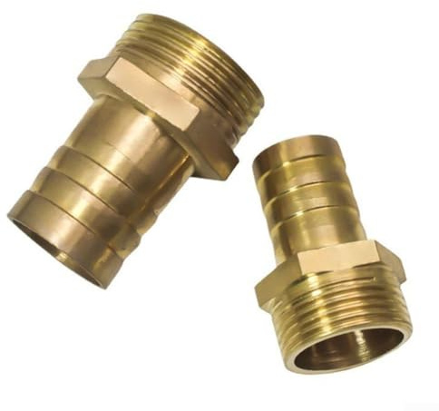2Pcs Fitting Effortless Installation Solid Brass Hose Connector with for BSP Male Thread(3/4inch Male x 19mm)