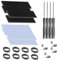 EIHI 4 Pièces Dissipateur de Chaleur, Dissipateur Thermique, Aluminium Dissipateur, Dissipateur Thermique en Aluminium, Dissipateur de Chaleur SSD M.2, Radiateur Chipset, Thermique pour Ordinateur,