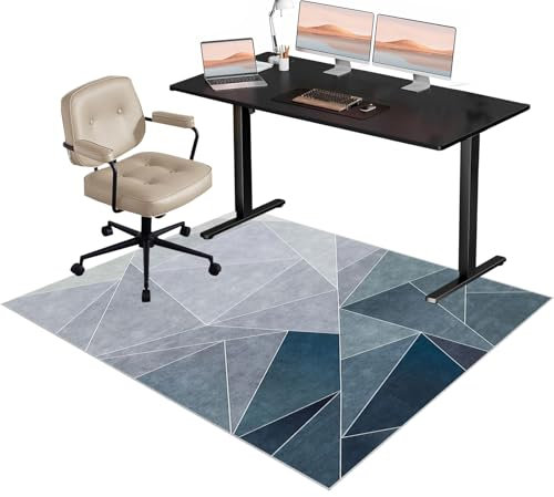 Bodenschutzmatte Bürostuhl Unterlage 100 x 140 cm Gaming Stuhlmatten für Hartböden und Teppich, rutschfest Bodenmatte, Schreibtischstuhl Unterlage für Spielzimmer Schlafzimmer Wohnzimmer und Büro