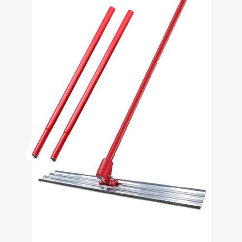 XNXYSMKJ Taloche à béton Bull Float, 100x20cm Truelle à béton en magnésium avec 3 poteaux emboîtables pour Finition de Surface en Ciment