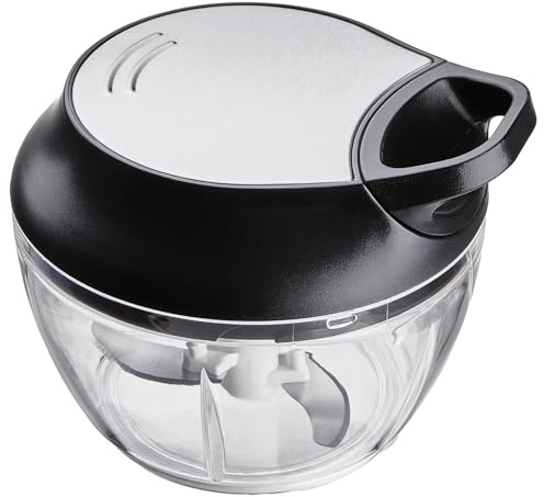BUTLERS Multizerkleinerer Edelstahl - CHOP CHOP - Manuell | Farbe Klar - 500 ml - Gemüsehacker für Zwiebeln & Kräuter - Zwiebelschneider für Saucen & Dips