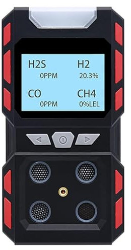LIULIQ Detector De Gas Portátil, Monitor De Calidad del Aire con Función Inteligente De Recordatorio De Voz, Alta Sensibilidad, Medición Precisa, Fácil De Operar para Oficina En Casa Industrial
