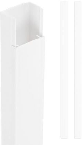 QUARKZMAN 2 Stück Kabelverstecker Wand 15,7 Zoll x 1,2 Zoll x 0,6 Zoll (LxBxH) PVC Kabelabdeckung Selbstklebender Drahtverstecker (31,4 Zoll Gesamtlänge)