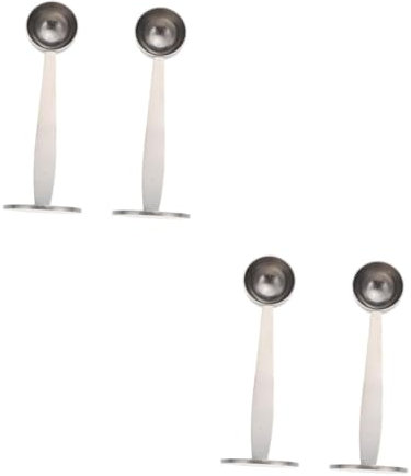OSALADI 4piezas Tamper De Café y Cucharas Medidoras Inoxidable Herramienta Para Doméstico y Cafeterías