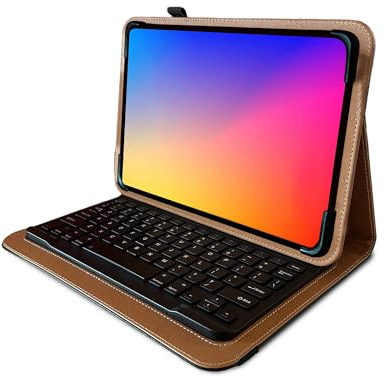 Navitech Funda negra giratoria con teclado Bluetooth compatible con tablet Urao de 10 pulgadas