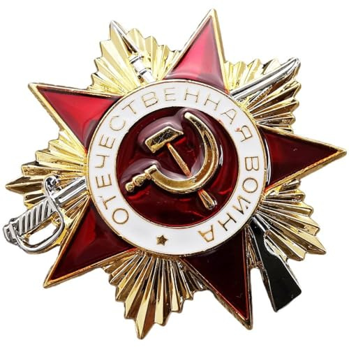 HiyyFloy Pin con Distintivo De Segunda Guerra Mundial, URSS, Rusia Soviética, Guardias Rusos De URSS, Pines De Dos Tonos, Emblema del Águila Imperial, Broche con Medalla De Honor De Lenin, Regalos