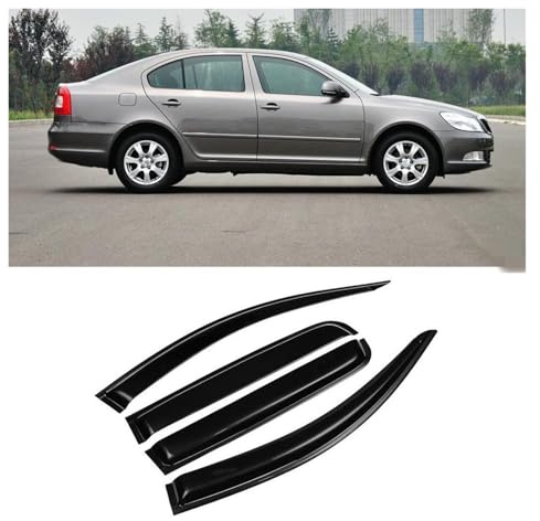 SKINII Windabweiser Für Skoda Für Octavia 2008-2014 Autos Zubehör Fenster Visiere Regen Sonnenschutz Vent Windabweiser Wetterschild Fensterabweiser