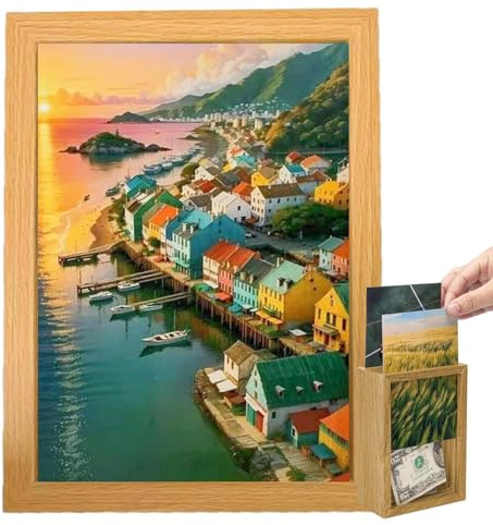 Kustimantu Cachette Secrète À La Maison Cadre Photo - Cadre Décoratif Sécurité Pour Cacher Argent Et Bijoux - Déco Maison pour Bijoux Argent Objets Précieux Sécurité Discrète