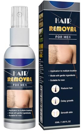 Crème d'épilation - Kit de soins intimes | Solution dépilatoire douce | Hydratant de la zone pubienne pour les hommes, traitement sensible à la peau, rasage lisse avec spatule